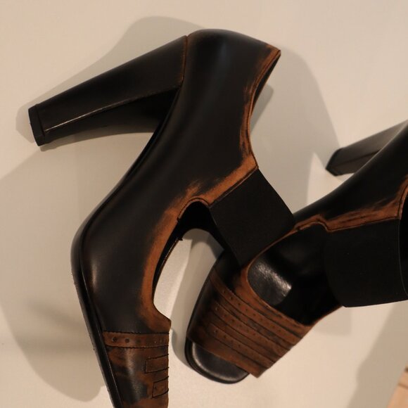 Prada Open Toe Two Toned Pumps - Size 37.5 - Picture 2 of 8